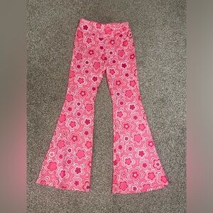 SHEIN pink floral hippie pants